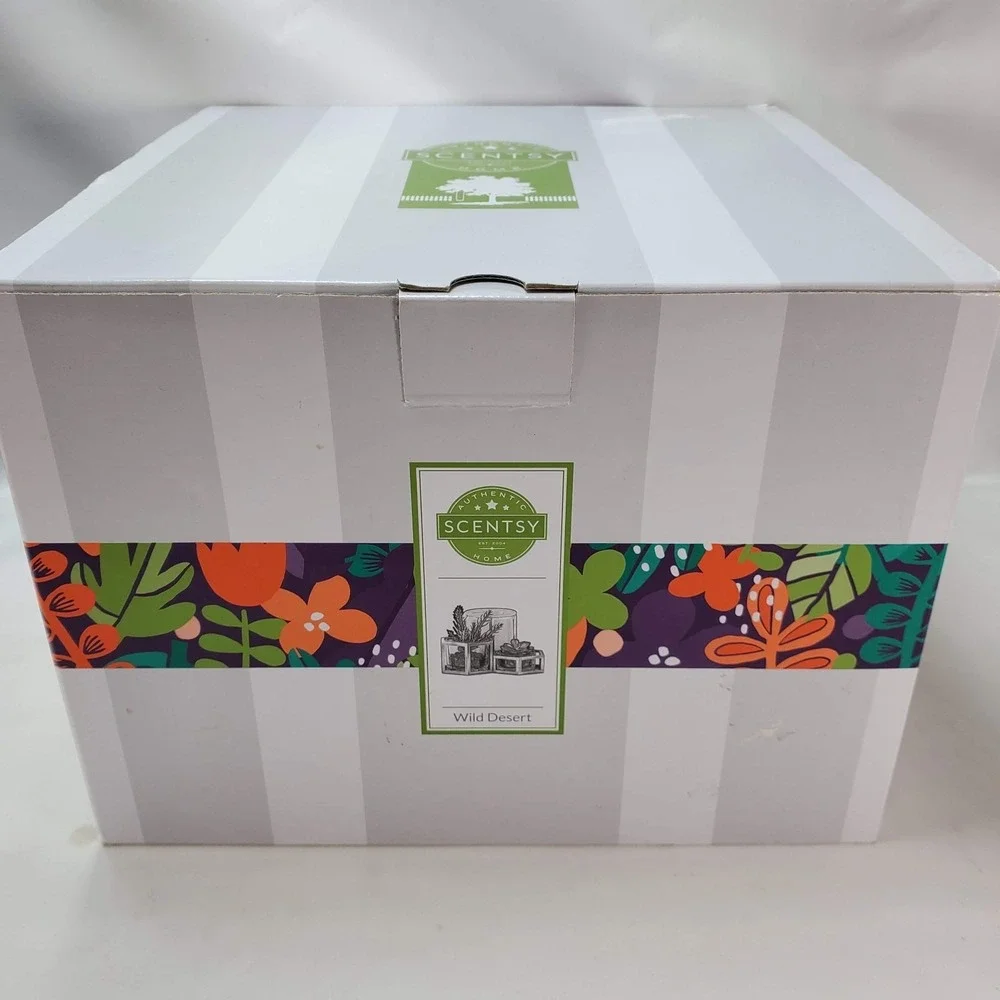 NIB Scentsy WILD DESERT Wax Warmer Succulent‎ Plants Glow Zen Spa Full Size New